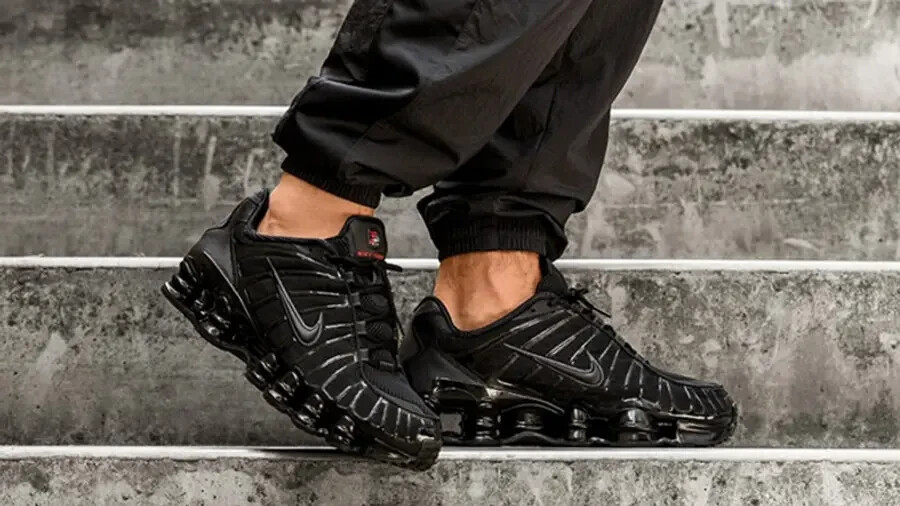 mens nike shox tl black